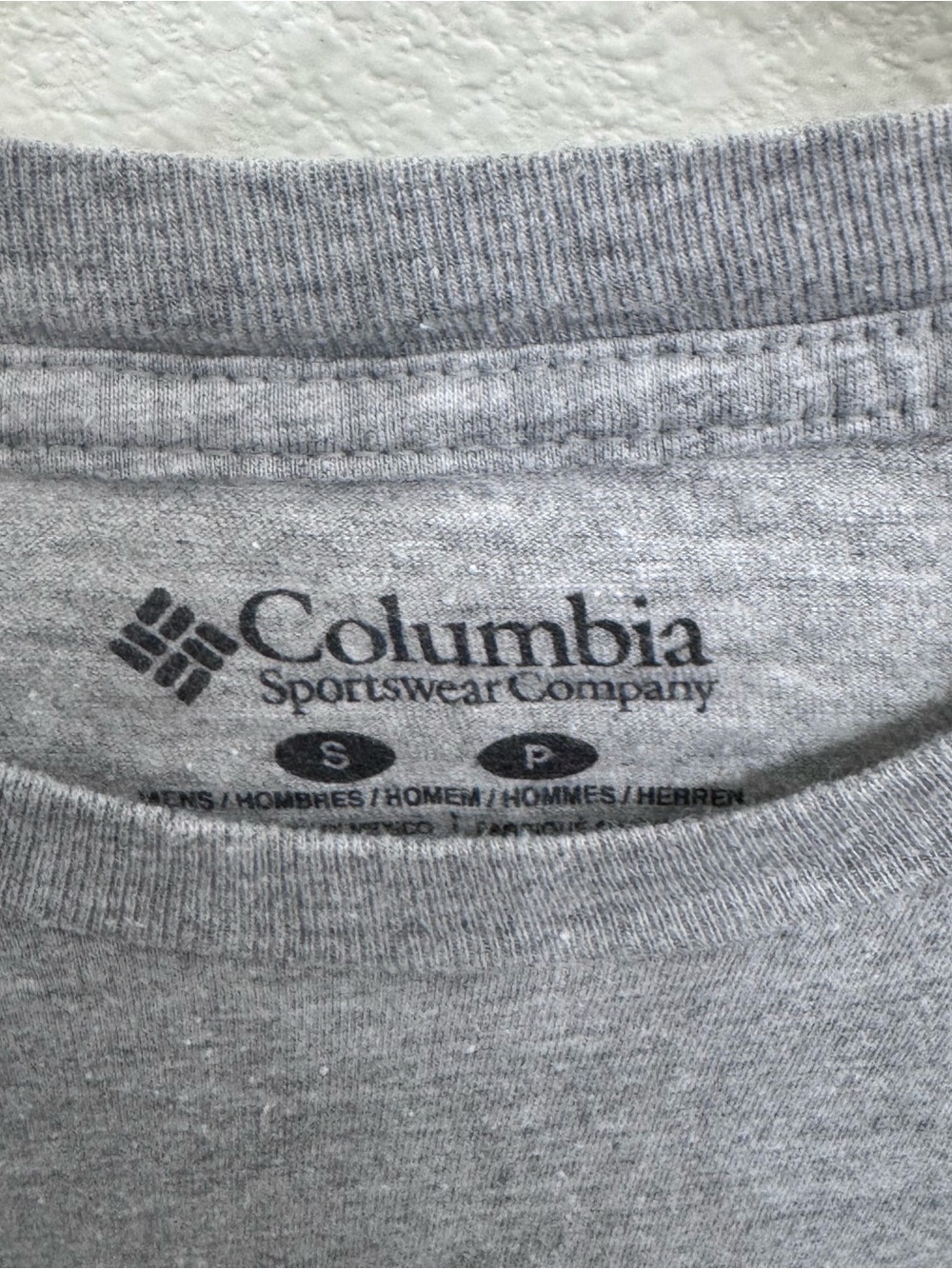 Columbia Heather Gray Logo Tee with Black Print - Picture 2 of 5
